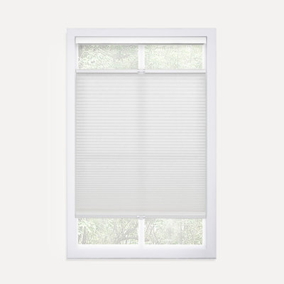  No Drill No Tools Cordless 1" Light Filtering Top Down Bottom Up Cellular Shade, 31"W x 64"H, White