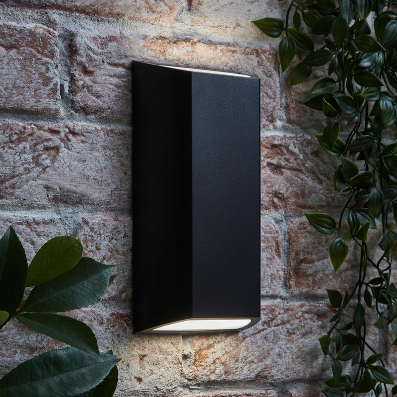 Matte Black 22cm H Integrated LED Outdoor Sconce