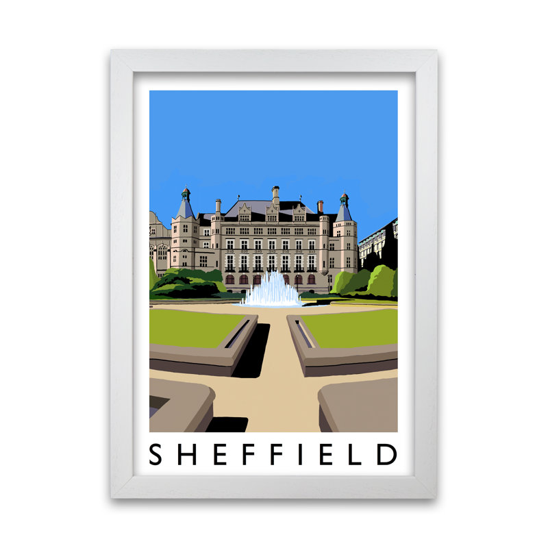 Sheffield by Richard O'Neill - Print, 84.1cm H x 59.4cm W x 3cm D, White Framed