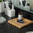 Guein Square Natural Marble Tray,Golden Travertine