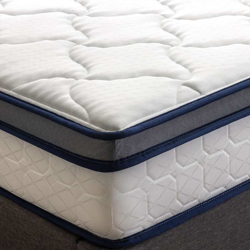 Tight Top Pocket Spring Mattress 25cm/10in Height with Cushion Top, Kingsize (5' )