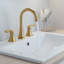 Robinet de salle de bain espacé à deux poignées avec ensemble de bonde escamotable High Arc-123202628