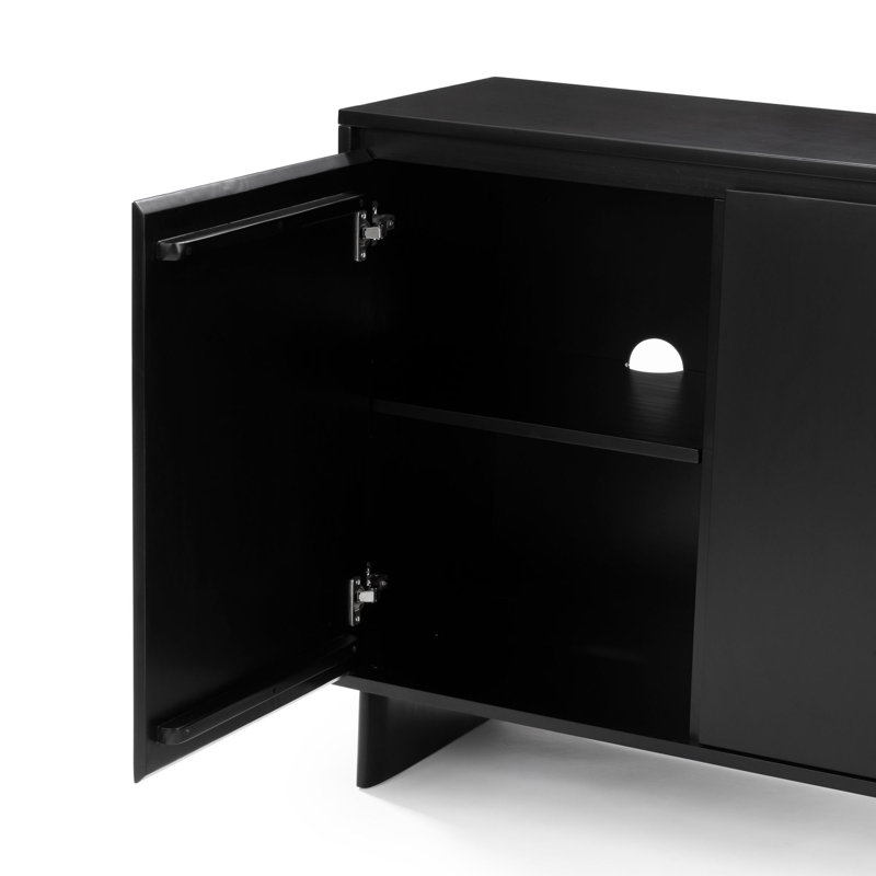 Buffet / meuble télé 3 portes 59 po Modern, Noir