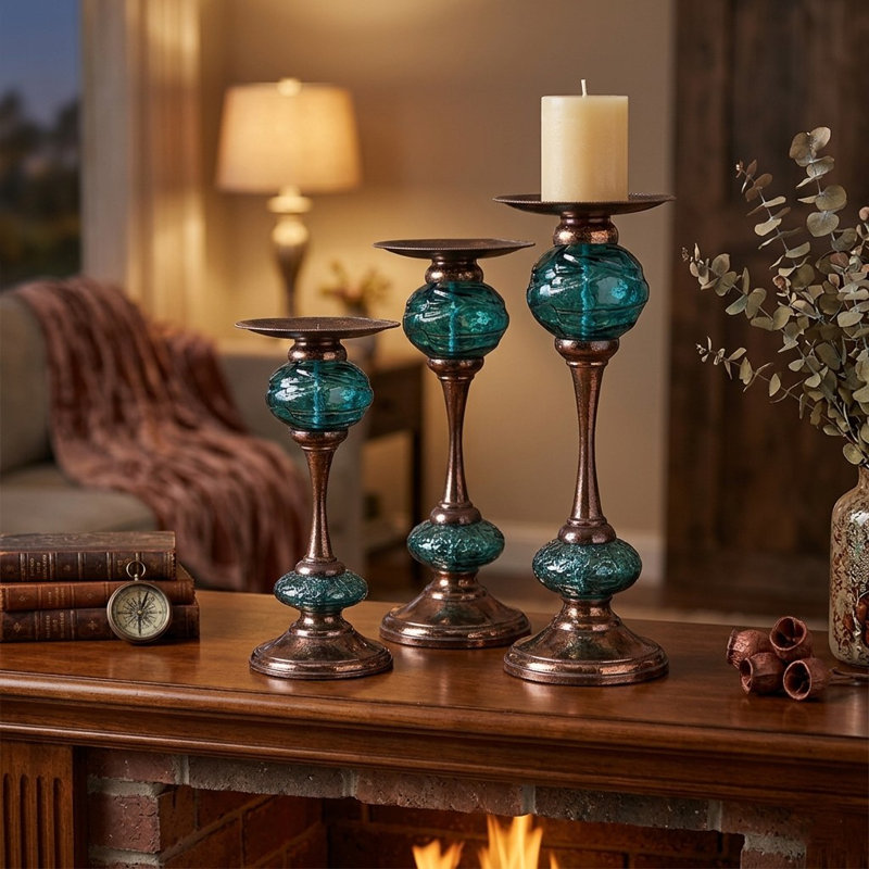 Glass Tabletop Candlestick