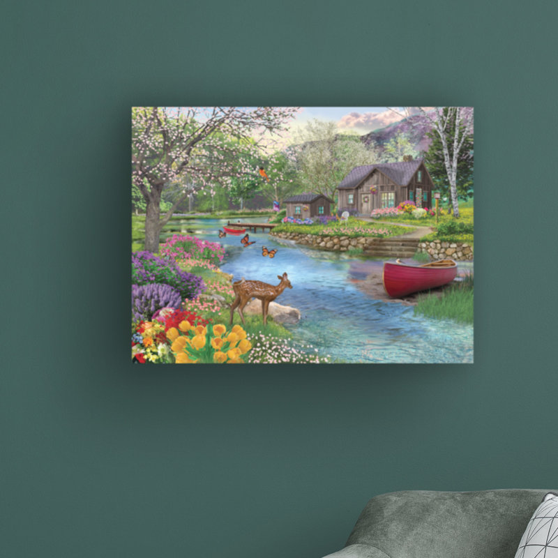 «Spring Cabin» par Bigelow, impression sur toile tendue, H 35 po x l 47 po x P 2 po