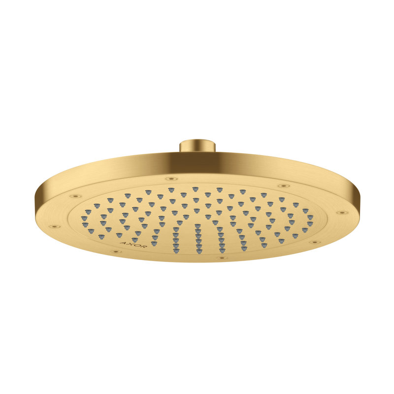 Rain Fixed Shower Head, Brushed Gold Optic, 2.5 GPM