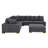 Bonsell Corduroy L-Shaped Sectional-871524340