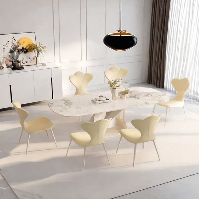 Ensemble de table de salle à manger Light Luxury, H 29,53 po x L 78,74 po x l 31,5 po