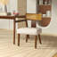 Ensemble de 2 chaises de salle à manger en bois massif et filet de rotin pour toute salle à manger-232614016