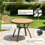 Ensemble repas pour 4 personnes avec table ronde en aluminium 4 personnes