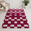 Tapis d'intérieur et d'extérieur à carreaux rouge-373576830