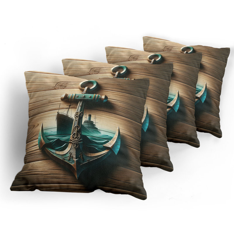 Fabric Reversible Throw Pillow, 20"H x 20"W