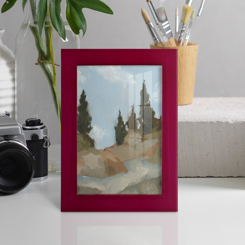 West Fourche Trail II sur papier, Rouge, H 9 po x l 7 po x P 1 po