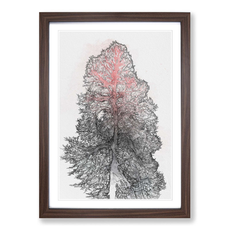 Colour of the Tree in Abstract - Picture Frame Graphic Art Print, Walnut Framed, 87cm H x 62cm W x 2cm D