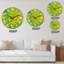 Horloge murale à motif cubes de lumière bleu clair et jaune-1578010530