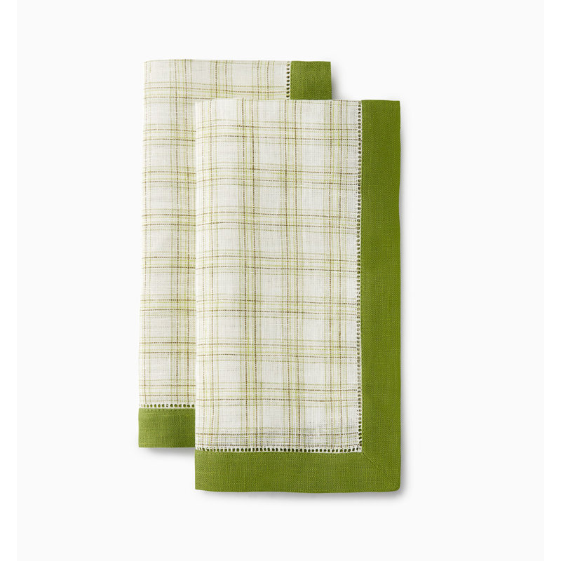 Mikela Linen Square Napkins, Fern