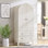 Grand garde-manger arqué 71 po, armoire de rangement cannelée avec tablettes réglables et 2 grands tiroirs