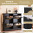Mid-Century Narrow Design Tipping Bucket Shoe Cabinet With 4 Flip Drawers-879740570