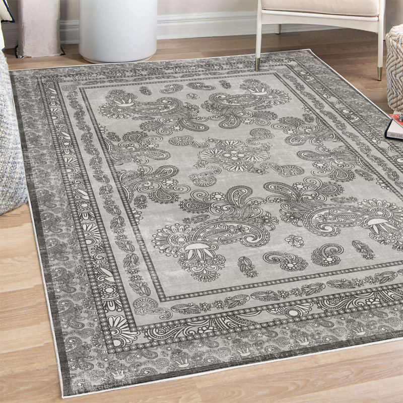 Tapis décoratif Boho, Rectangle 4 pi x 5 pi 5 po