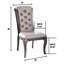 Chaise de salle à manger rembourrée Suzan