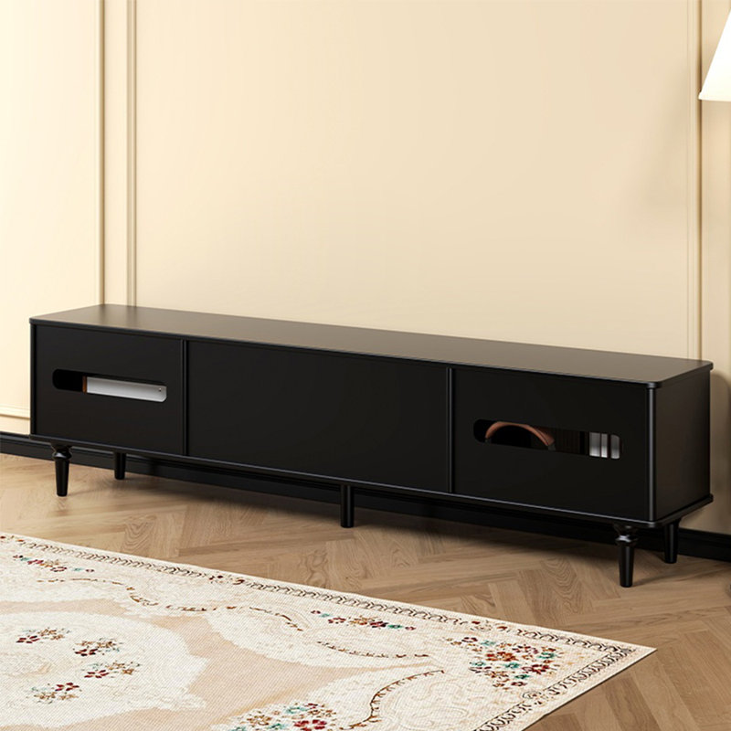 Meuble télé noir de style américain, L 70,87 po