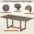7-Piece Extendable Dining Table Set for 6, Rectangular Kitchen Table with 6 Upholstered Dining Chairs, Curved Back & Solid Wood Frame-504201831