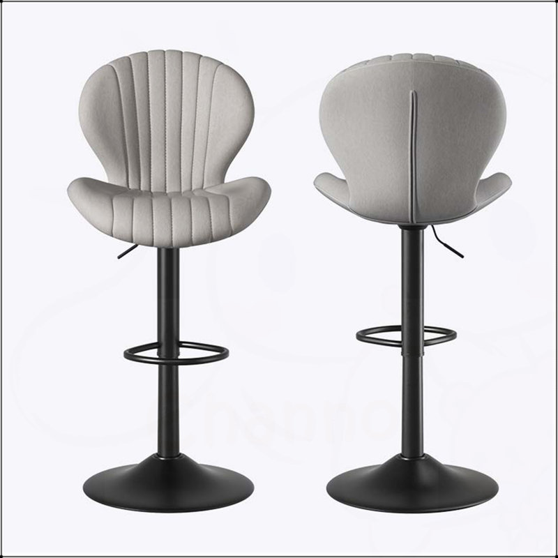 Ensemble de 2 tabourets de bar modernes pivotants, dossier haut et coussin confortable pour la cuisine, la salle à manger et le bar