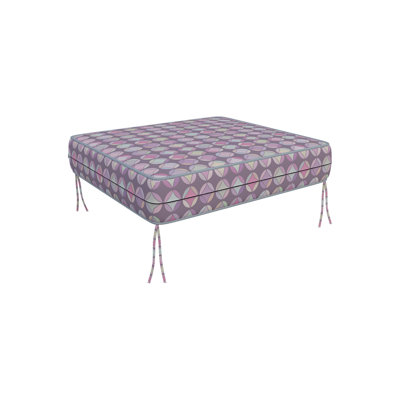 Housse de coussin extérieure carrée imprimée, housse de canapé décorative avec passepoil