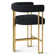 Woburn Set of 2 Upholstered Gold Chenille Solid Back Counter Stool