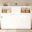 Lit escamotable simple avec station de charge et tiroir, blanc-130184360