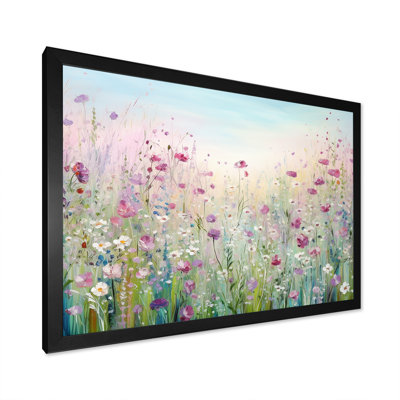 Wild Flowers Meadows On Canvas Print