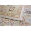 Tapis unique en laine noué à la main style Oushak des années 2010 de 6 pi 5 po x 8 pi 7 po crème Ibraheem
