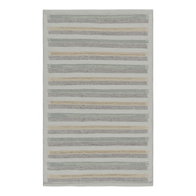 Scandinavian Hand Knotted Wool Geometric Area Rug