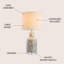 Lampe de table transparente 23 po Dondi