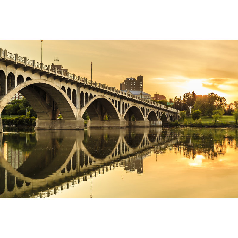 Treska City Of Saskatoon by Sprokop - Wrapped Canvas Print, 51 cm H x 76 cm W x 3.8 cm D