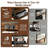 4-Tier AV Media Stand, Stereo Cabinet With Side Power Strip & Adjustable Shelves, For Record Players & Game Consoles, Brown Large-1315515798