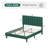 Jerrine Velvet Upholstered Platform Bed-705425397-705425399