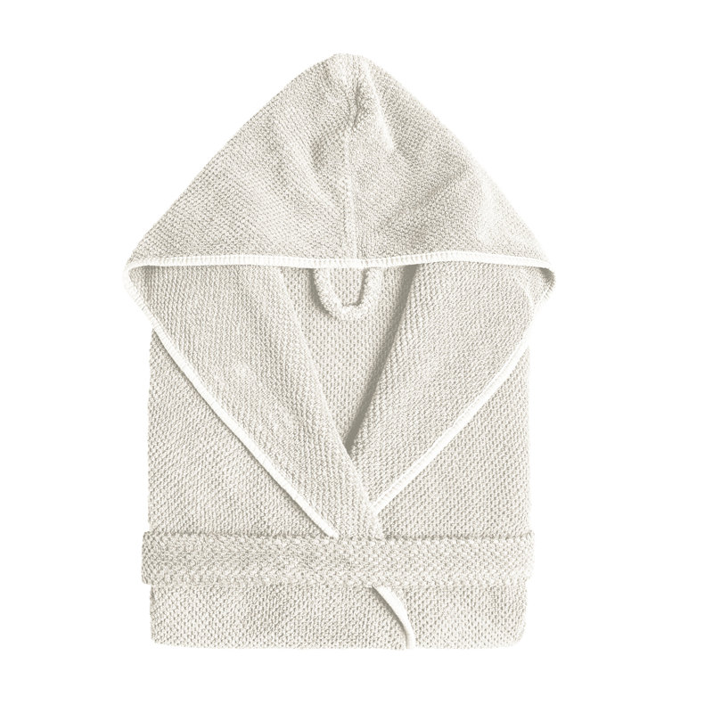 Bee Waffle B Bathrobe, Snow, S