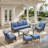 Bobra 6 Pieces Outdoor Backyard Furniture Set With Cushions-881446902