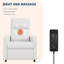 Fauteuil inclinable électrique avec système de chauffage et de massage, canapé électrique réglable en cuir PU, siège simple ergonomique de salon-2013903025