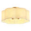 Plafonnier semi-encastré Greidys Gold, 6 lumières de plafond avec abat-jour tambour en tissu en forme de fleur, lumière moderne de 15 pouces pour le couloir de la chambre de la chambre de bébé