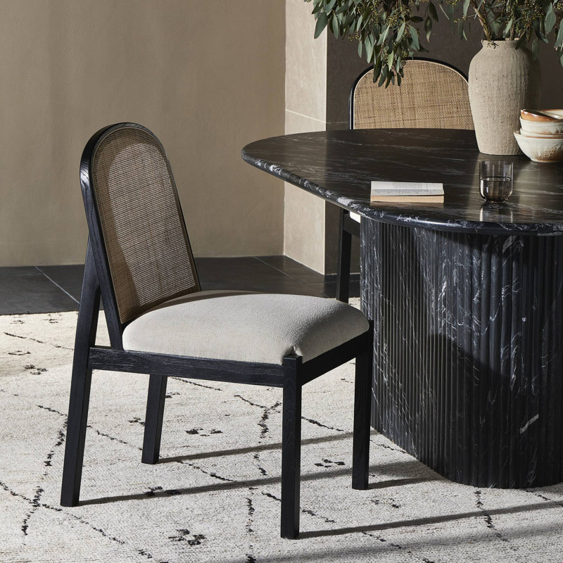 Esmee Upholstered Dining Chair, Brushed Ebony