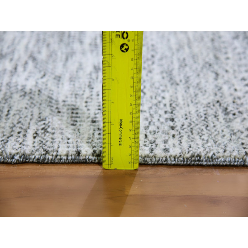 Tapis de couloir gris en laine nouée à la main 4 pi x 12 pi 2 po 5CEF13D91287481A8103E50C26983400