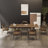 Brown Rectangular Solid Wood Dining Table-134075882