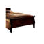 Grand lit en bois de cerisier massif, style transitionnel pour la chambre à coucher, pieds de support et cadre de lit anglais, pièce de chambre à coucher avec base requise