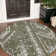 Braeleigh Geometric Machine Woven Polypropylene Indoor / Outdoor Area Rug in Green/Ivory