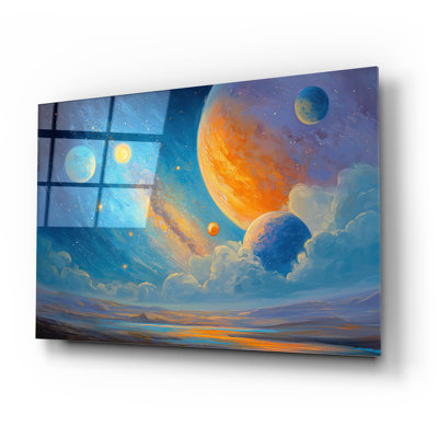  «Universe Glow 1» par Ann Klee, art mural en verre acrylique, 24 po x 16 po