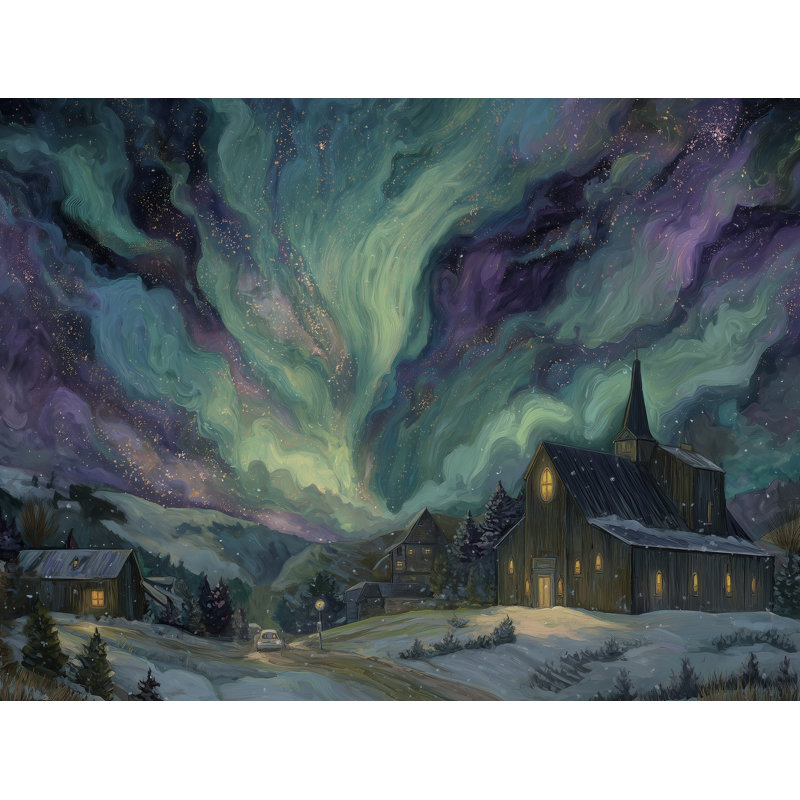 Aurora, 140 po x 108 po, Peler et coller