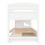 Lit simple superposé simple avec lit gigogne, 3 tiroirs de rangement, escalier de rangement et garde-robe, lit peu encombrant en bois de pin, blanc-2102668043