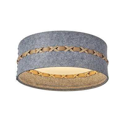 15-inch modern LED flush mount ceiling lamp with felt shade, 25W  4000K LED